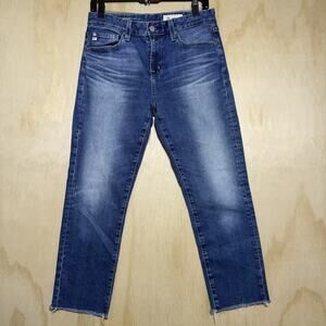 AG Adriano Goldschmied Ex-Boyfriend Slouchy Slim Jeans Raw Hem Women 28